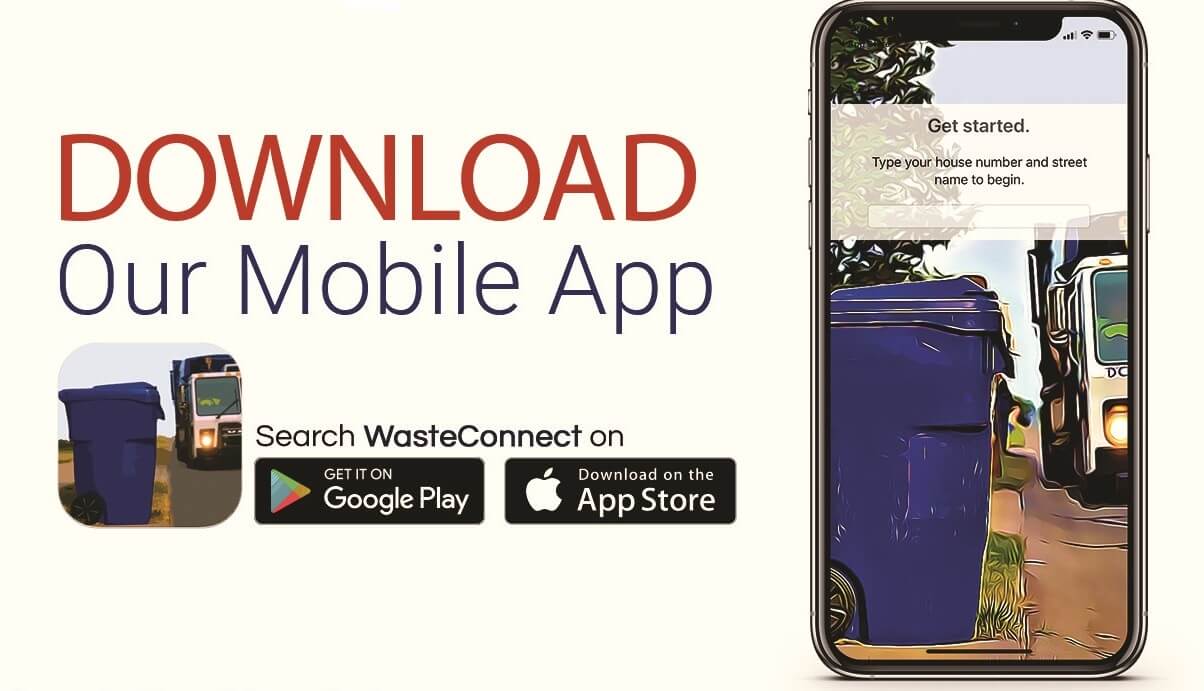 Picture of the Waste Connect App.