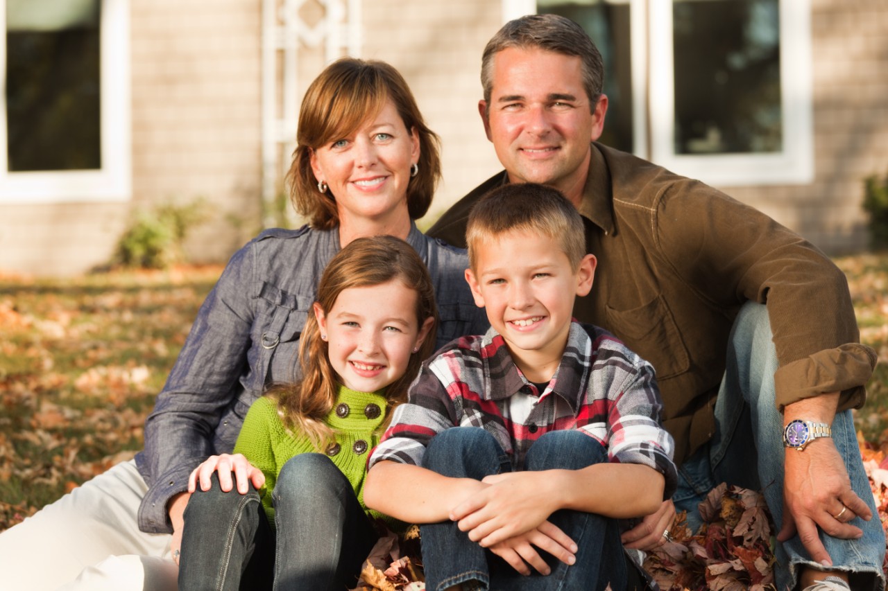 Family that uses The Dalles Disposal trash services.